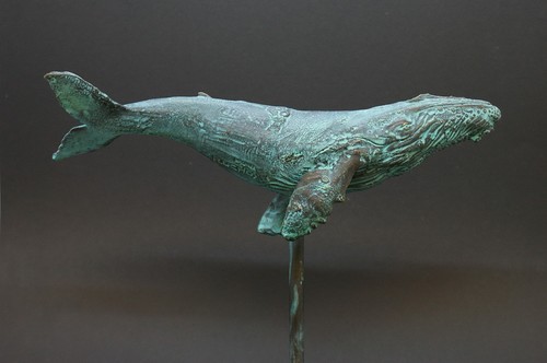 Bronzefigur buckelwal - bronzefigur,