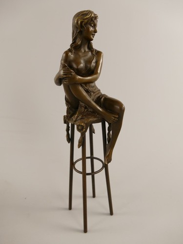Schöne bronzefigur halbnackte - bronzefigur,