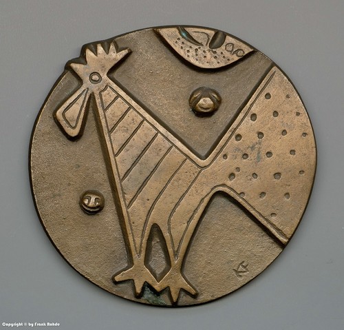 Bronze relief hahn - relief,