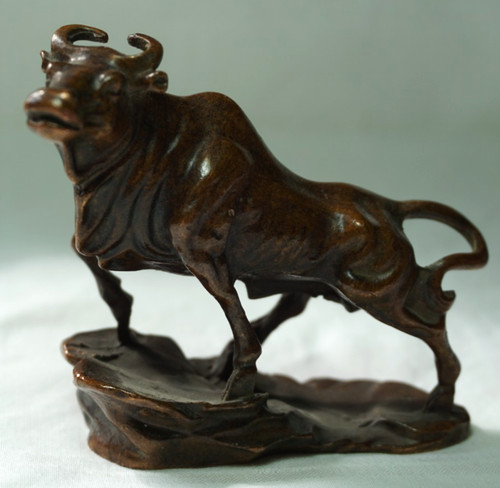 Bronze bullen figur vintage - figur,,