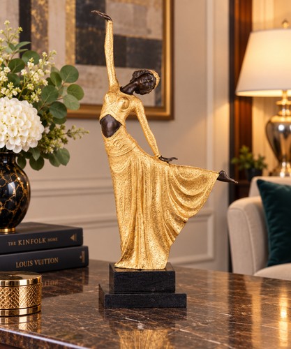 Bronzeskulptur tänzerin nach - bronzeskulptur,