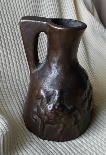 Schwere bronzevase krug mit - schwere,