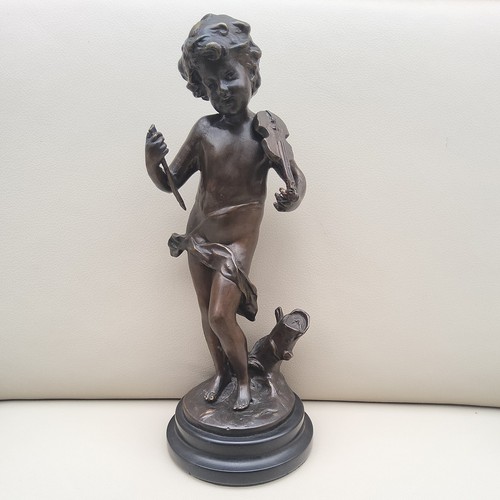 Bronze skulptur figur putto - figur,