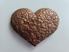 Blütenmotiv Herz Bronze