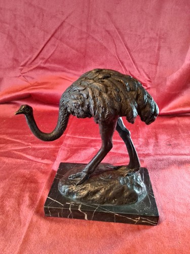 Strauß figur skulptur bronze - skulptur,