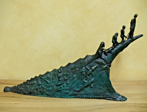 Bronze skulptur signiert - bronze,