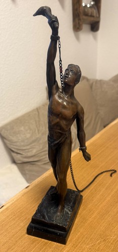 Bronze skulptur signiert - bronze,