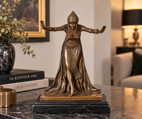 Bronze skulptur tänzerin mit - bronze,