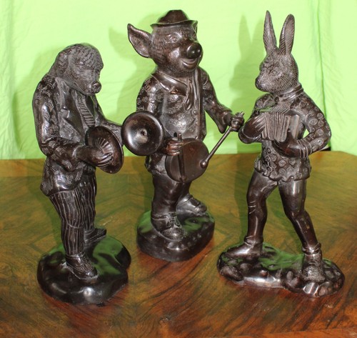 Bronze figuren musiker - bronze,