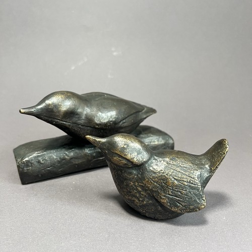 Paar bronzefiguren vogel - bronzefiguren,