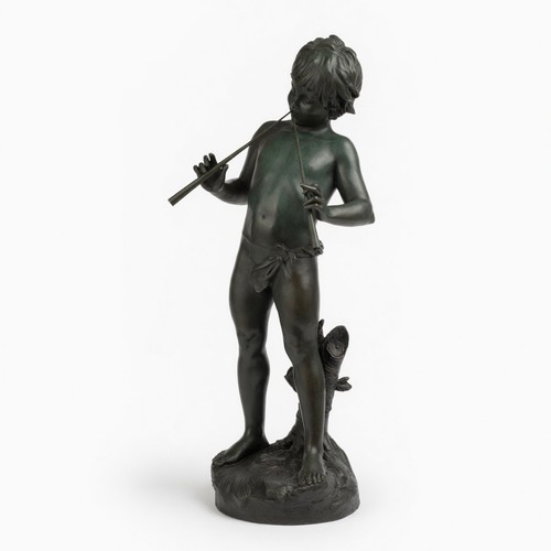 Jugendstil bronzefigur junge - bronzefigur,