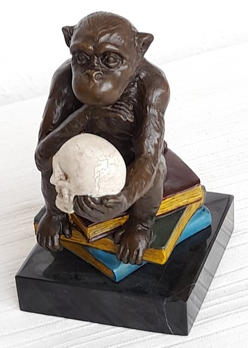 Bronze skulptur affe - bronze,