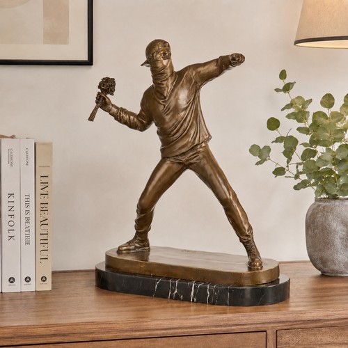 Bronze skulptur blumenwerfer - bronze,