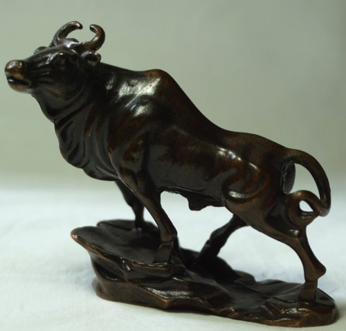 Bronze bullen figur - bullen, vintage