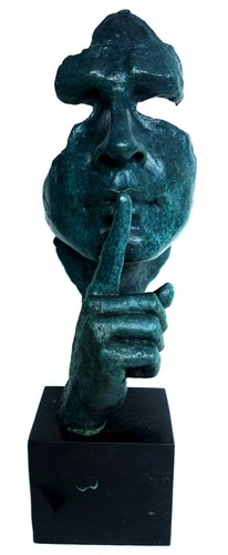Skulptur bronze maske - bronze,