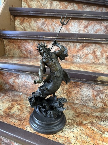 Bronze skulptur poseidon - skulptur,