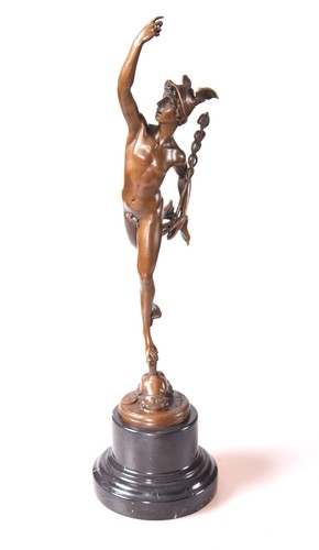 Bronzefigur mercury bronze - mercury,