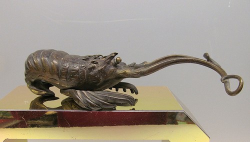 Alte bronze figur - bronze, languste