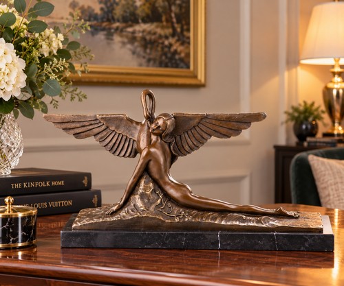 Bronze skulptur leda - bronze, und