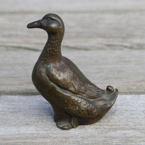Vintage bronze ente erpel 165 - ente,