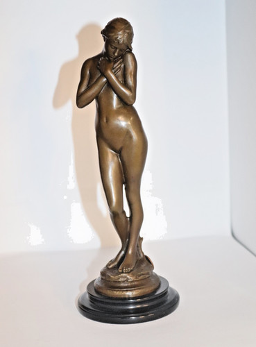 Bronze skulptur figur - figur, "junge