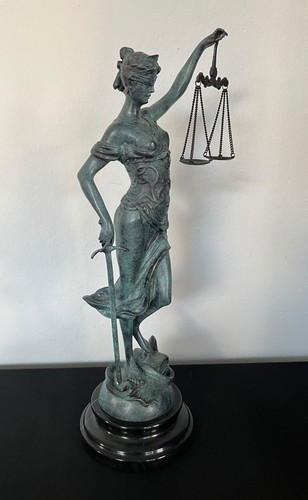 Bronze justitia statue - justitia,