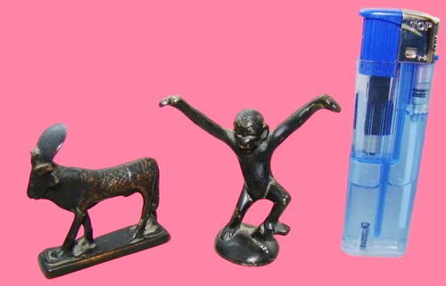 Bronze figuren affe und kuh - bronze,