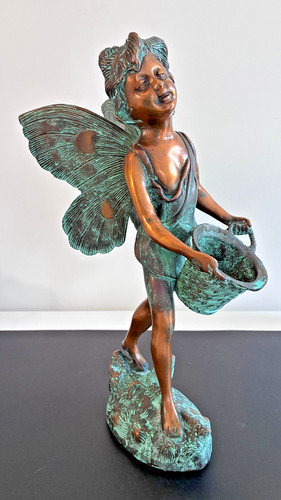 Wunderschöne bronzefigur elfe - bronzefigur,