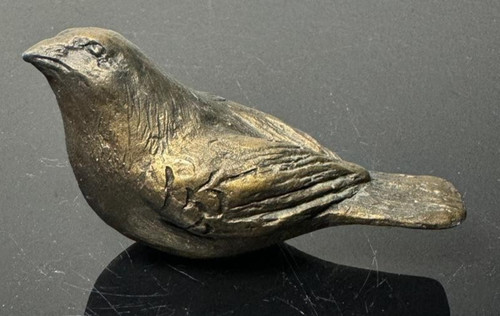 Bronzefigur kleiner vogel - bronzefigur, –