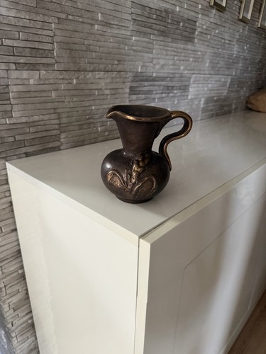 Jugendstil bronze krug vase - bronze,