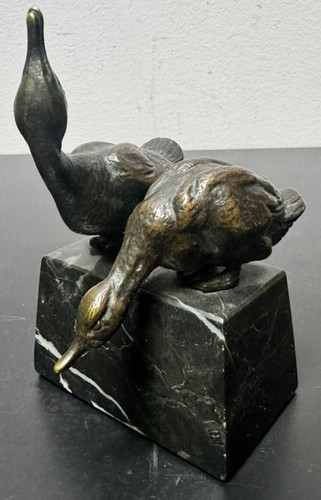 Bronzefigur zwei enten im - enten,,