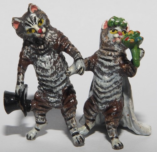 Wiener bronze katzenpaar - bronze,,
