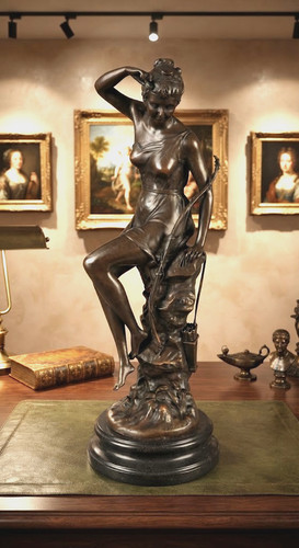 Bronzefigur skulptur diana - ,