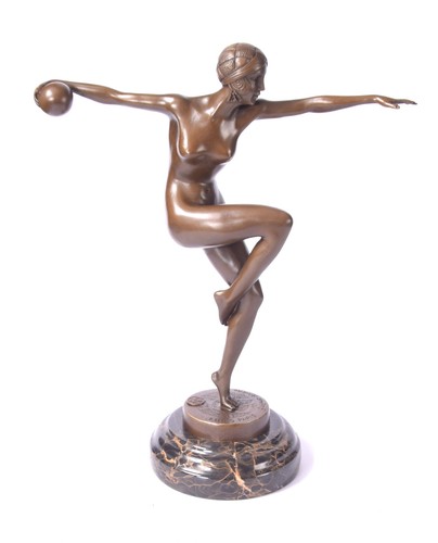 Bronze skulptur frau mit - skulptur,
