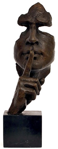Skulptur bronze maske - bronze,