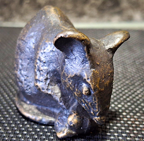 Bronze maus signiert - , maus,