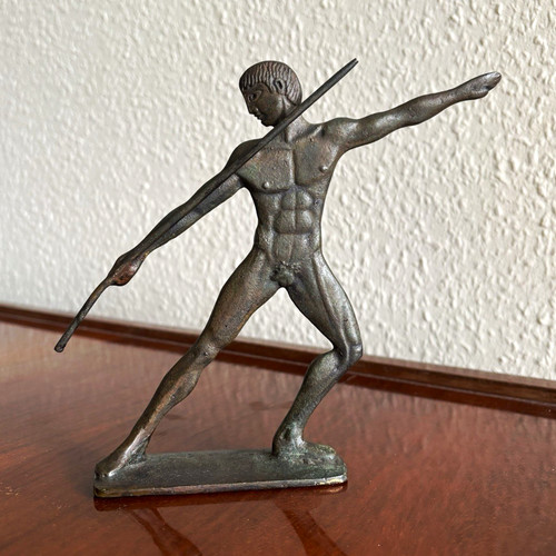 Bronze skulptur speerwerfer - skulptur, /