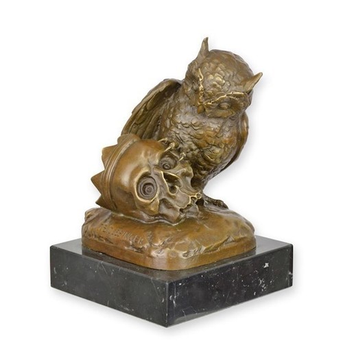 Schöne bronzefigur eule auf - schöne,
