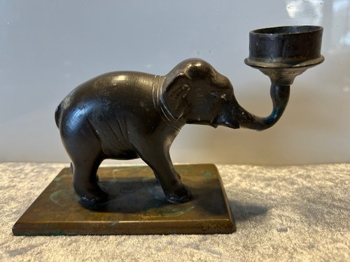 Vintage bronze elefant mit - bronze,