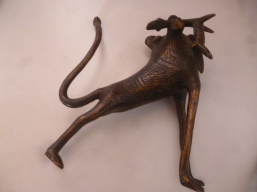 Alte bronze figur hyäne - bronze, mit