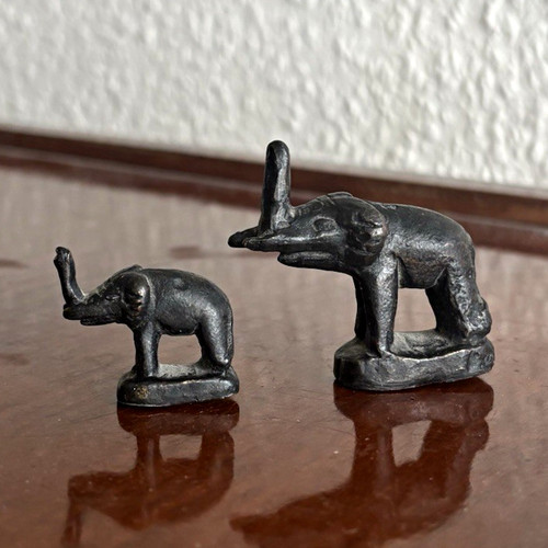 Bronze kleine elefanten paar - bronze,