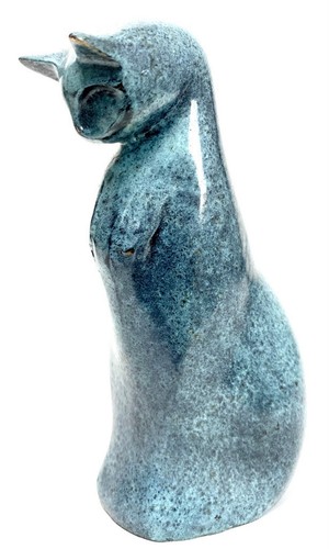 Bronzefigur katze kleine - bronzefigur,