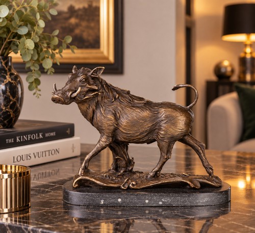 Bronze skulptur warzenschwein - bronze,