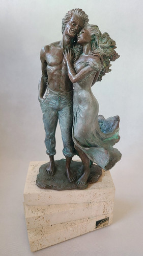 Bronzeskulptur lovers the - "lovers, in