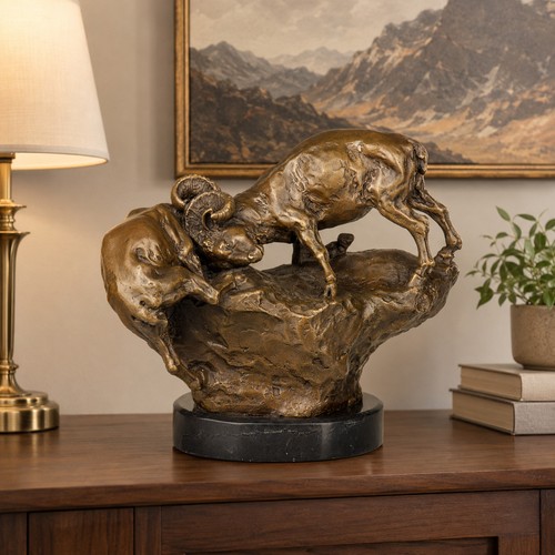 Bronze skulptur kämpfende - skulptur,